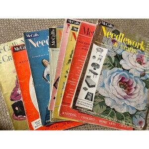 McCall's Needlework and Crafts Magazine lot of 8 vintage issues 1950-60